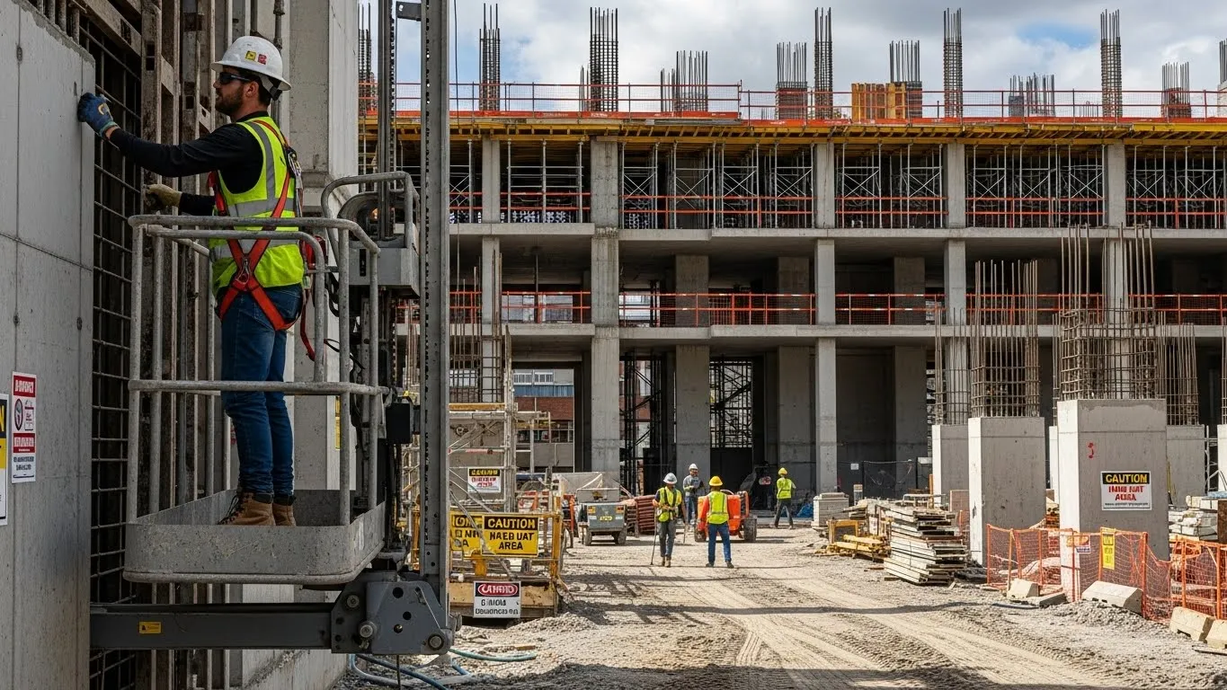 Operação segura de Plataforma de Mastro conforme NR-18
