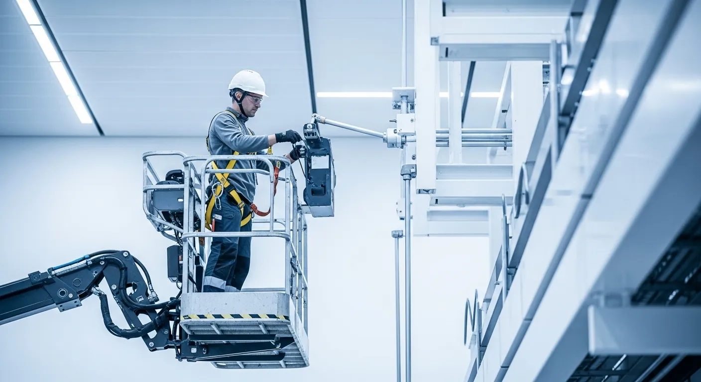 Medidas de segurança para plataformas elevatórias articuladas