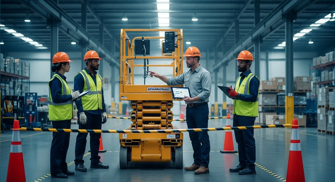 Procedimentos de segurança para operação de PTA tipo tesoura